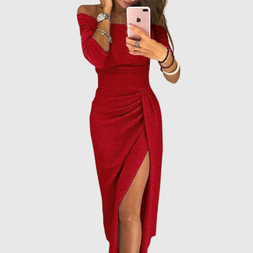 Isabeau | Elegancka sukienka maxi z dekoltem halter o zwiewnym kroju