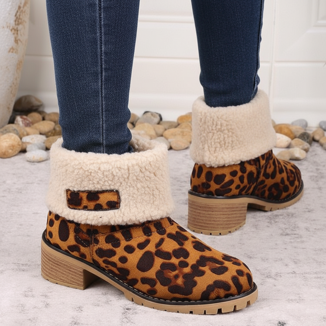 Almira Zimowe Botki na Obcasie z Designem 2w1