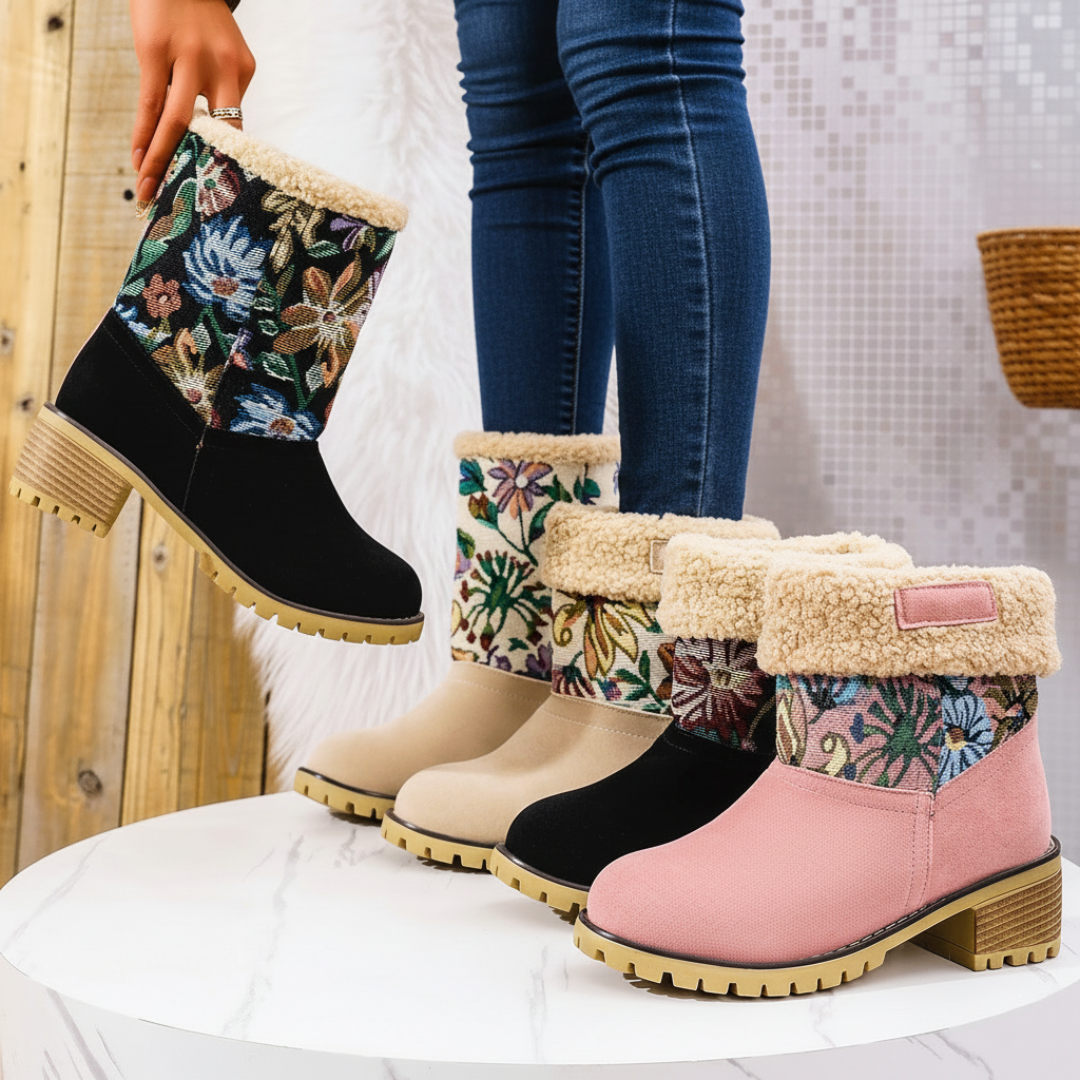 Almira Zimowe Botki na Obcasie z Designem 2w1