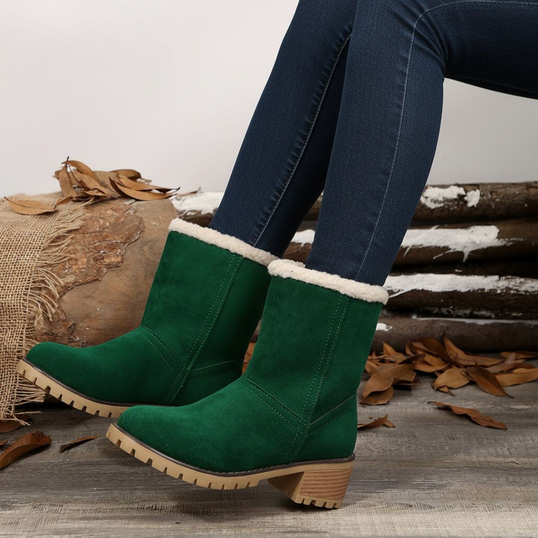 Almira Zimowe Botki na Obcasie z Designem 2w1