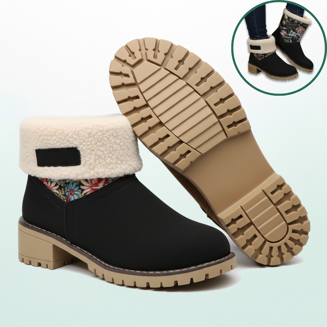 Almira Zimowe Botki na Obcasie z Designem 2w1