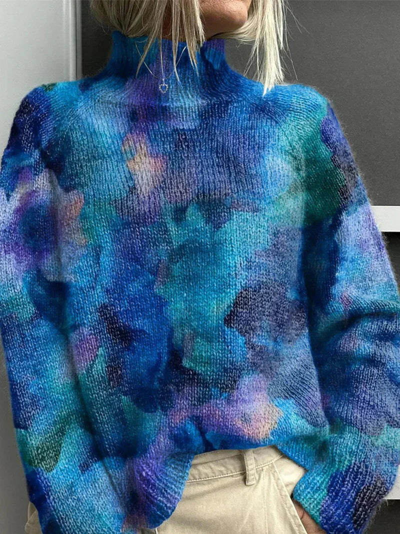 Tellie | Kolorowy sweter z golfem