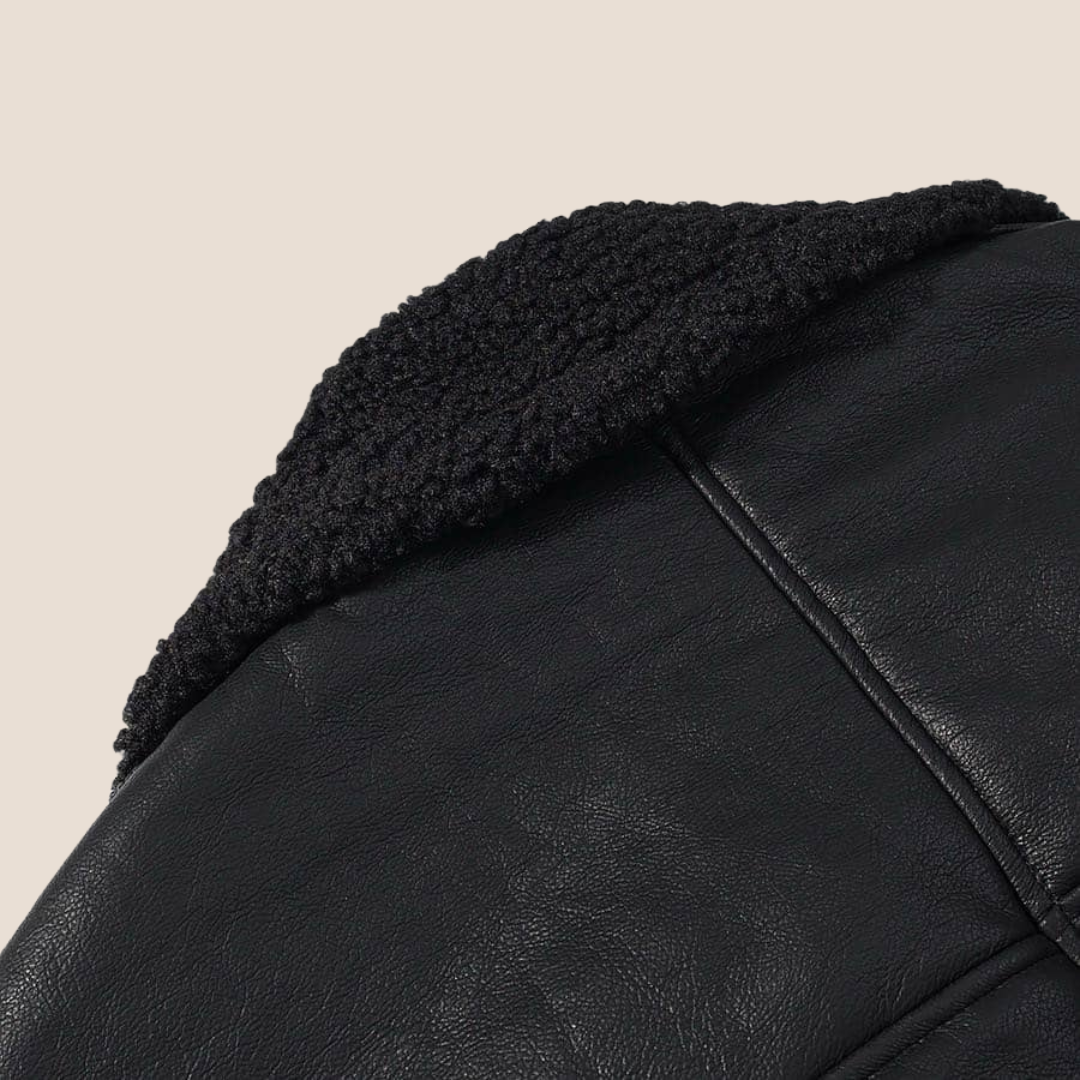 Elvira | Płaszcz z owczej skóry z paskiem