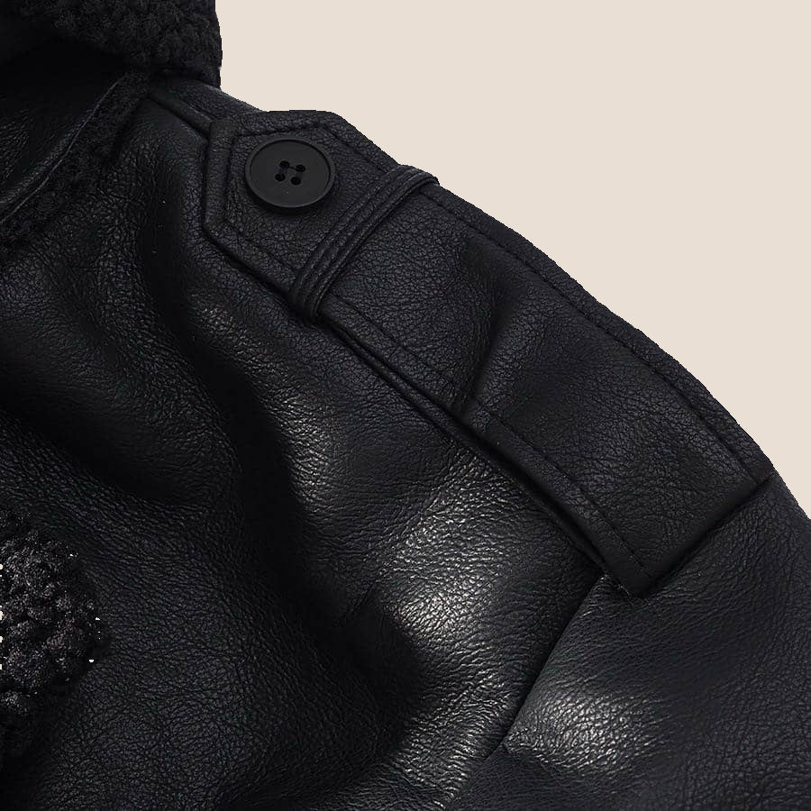 Elvira | Płaszcz z owczej skóry z paskiem