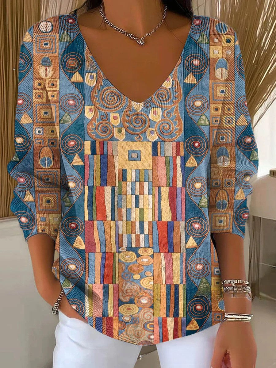 GABRIELA | Sweter z dekoltem w serek