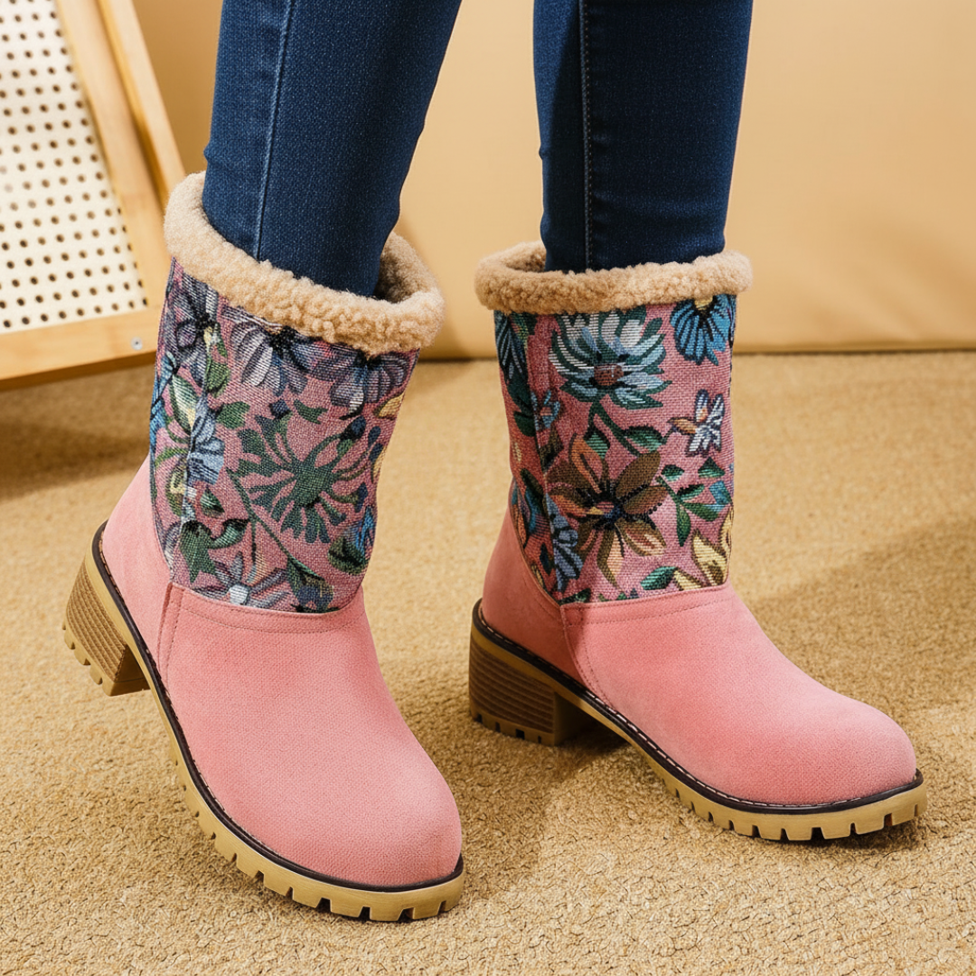 Almira Zimowe Botki na Obcasie z Designem 2w1